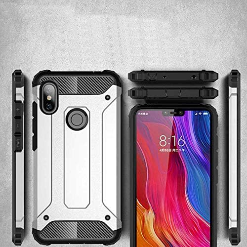 Xiaomi Redmi 6 ile uyumlu Çİft Katman Koruyucu Crash Military Tank Kılıf - Mavi - Görsel 2