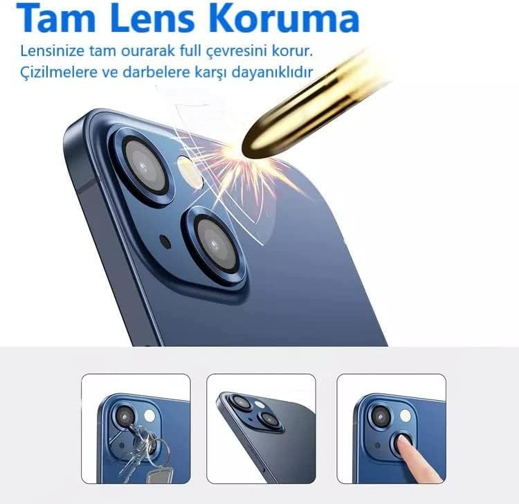 Alternative view of [3 Adet] iPhone 17 Pro/iPhone 17 Pro Max için Lens Koruyucu 9H Temperli Cam Kamera Koruyucu Apple iPhone 17 Pro ve iPhone 17 Pro Max Lens Koruyucu (Titanyum Gri, iPhone 17 Pro/17 Pro Max)