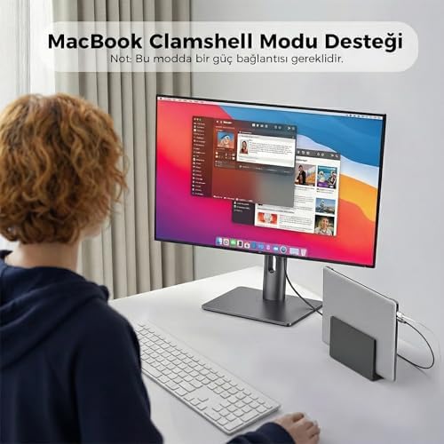 USB C DisplayPort 1.4 Kablo (8K@60Hz, 4K@240Hz, 2K@360Hz) HDR HDCP Type C to DP [Thunderbolt 5/4/3, DeX Mode Uyumlu], iPhone 15/16/17 Pro, MacBook, iPad Pro/Air,  S25 Uyumlu (2 Metre)