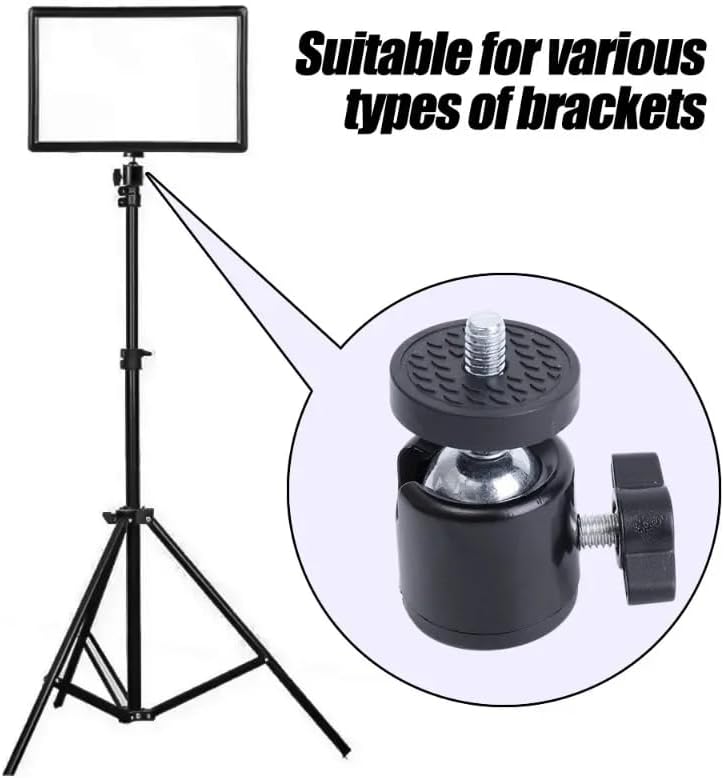 360 Döner Mafsallı Vida Adaptörü, 1/4 Bağlantı Uyumlu Tripod ve Monopod Aksesuarı, Kamera, Akıllı Telefon, GoPro, Mikrofon, LED Işık, Video Monitör ile Uyumlu Montaj Parçası