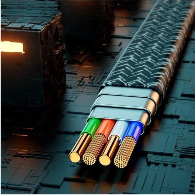 2 in 2 65w USB Type-C ve Lightning ile Uyumlu Örgülü Şarj Ve Data Kablosu - 1.5m Siyah AZ-B10th (CAR PLAY DESTEKLER) - Görsel 3