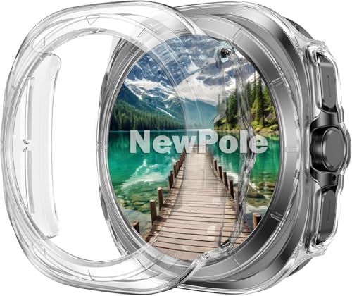 Samsugn Galaxy Watch 7 Ultra 47mm Kasa Koruyucu Kılıf Şeffaf – Tam Uyumlu Sert PC Darbeye Dayanıklı Galaxy Watch 7 Ultra ile uyumlu Kapak Akıllı Saat Kılıfı (Şeffaf) - Görsel 3