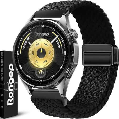 [Örgü Loop]  ile Uyumlu 22mm Kordon GT6/GT6 Pro/GT Runner 2/GT5/5 Pro/GT4/GT3/3 Pro 46mm için Manyetik Toka GT6 Pro Kordon Terletmeyen Elastik Kumaşlı GT6 46mm Kordonu