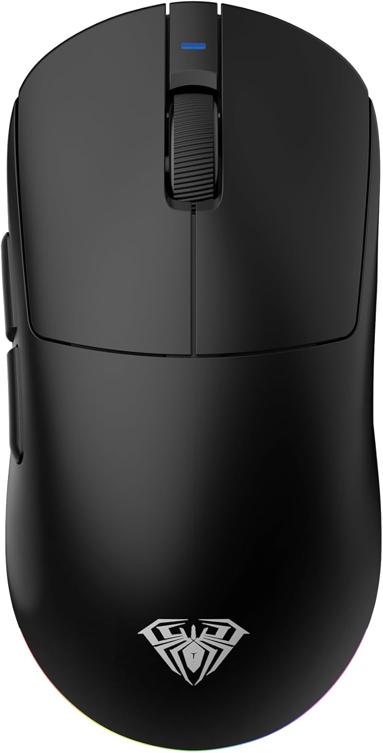 Alternative view of Aula V9 Pro 26000 DPI PAW3395 Sensör 8000Hz Tri-Mode Kablosuz Oyuncu Mouse RGB Omron Switch Lightweight E-Spor Gaming Mouse Siyah
