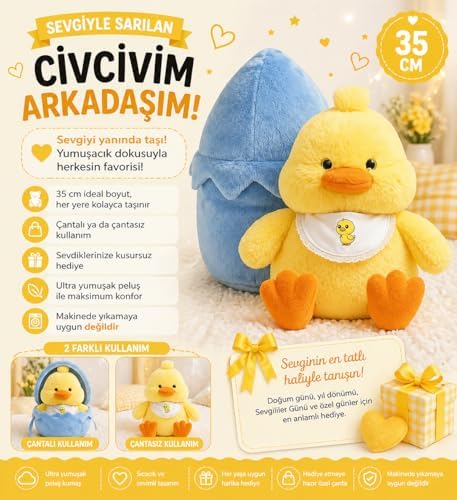 Özgüner Sürpriz Yumurta Civcivino – Yumurtadan Çıkan Sevimli Peluş Civciv – Çocuklar İçin Koleksiyonluk Oyuncak – Hediye ve Eğlenceli Sürpriz (mavi) - Görsel 3