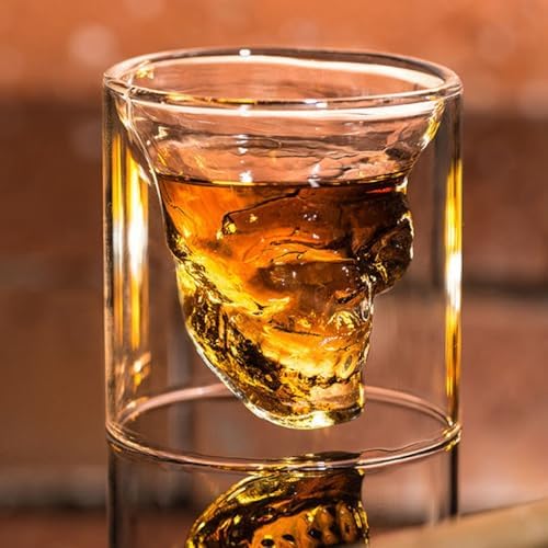 Senon Crystal Head Kuru Kafa 4’lü Shot Bardak Seti Tekila Bardağı Kuru Kafa Tasarımlı Isıya Dayanıklı Sunum Kokteyl Bardağı - Görsel 3