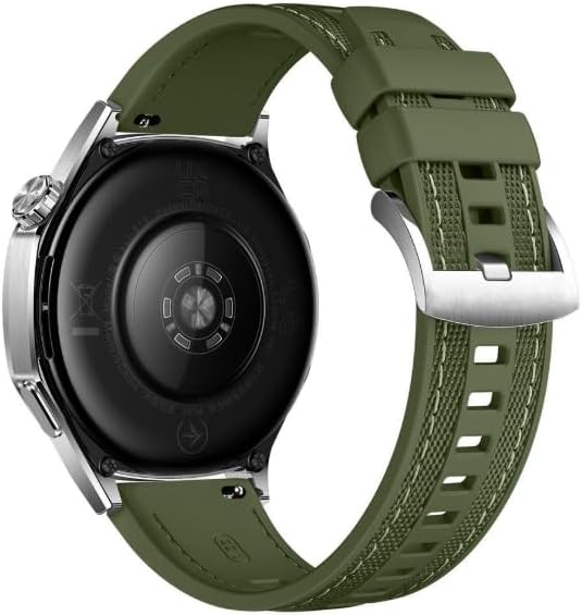 Watch GT6 Pro 46MM Uyumlu Metal Tokalı Dikiş Detaylı Dokuma Silikon Kordon – Şık, Rahat, Terletmeyen ve Ayarlanabilir Akıllı Saat Kayışı - Görsel 3