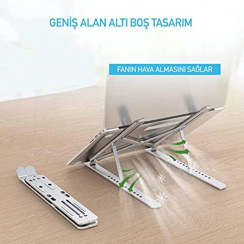 Alternative view of Taşınabilir Laptop Stant Bilgisayar Stant Notebook Stant Tüm Laptoplarla Uyumlu Bilgisayar Standı Taşınabilir Metal Kaymaz Stant Dizüstü Bilgisayar Stantları Stantı