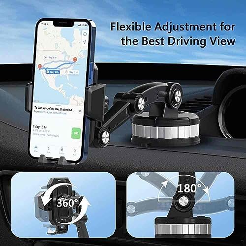 Araç İçin Telefon Tutucu Ekstra Güçlü Uzun ve Dayanıklı Her Eklemi Daha İyi Bir Açı İçin Ayarlanabilir Temizlenebilir Vantuz Pedi Torpido Cam Yada Sunroof'a Uygulanabilir FCZ031 - Görsel 2