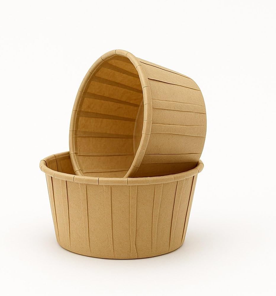 50'li Kraft Cupcake Kalıbı, Muffin Kek Kalıbı, Kek Kapsülü, Airfryer Uyumlu - Görsel 3
