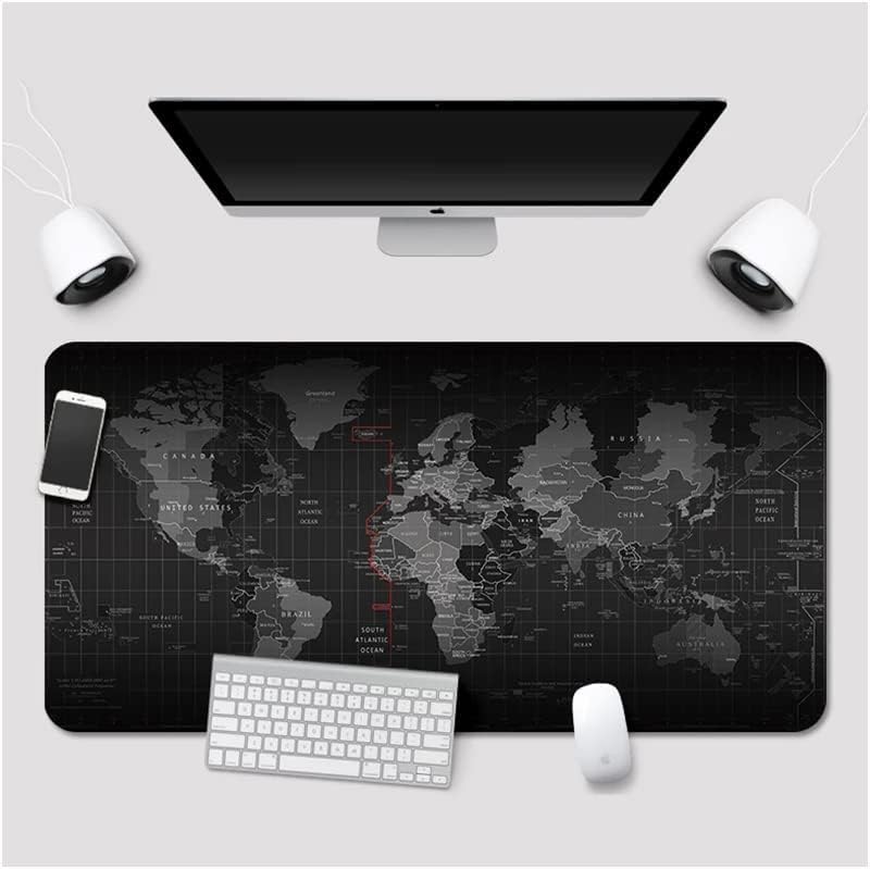 Kuzey's Büyük Boy 88x40 XXL Dünya Desenli Mouse Pad Kauçuk Kaymaz Alt Taban, Yumuşak Kumaş Oyuncu MousePad, Bilgisayar ve Dizüstü, Notebook Uyumlu 88 40