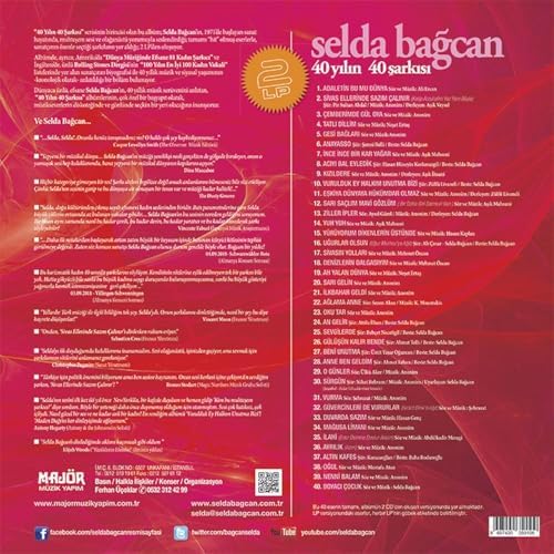 Selda Bağcan 40 Yılın 40 Şarkısı - Kırmızı Renkli 2 Plak - 2LP - Görsel 3