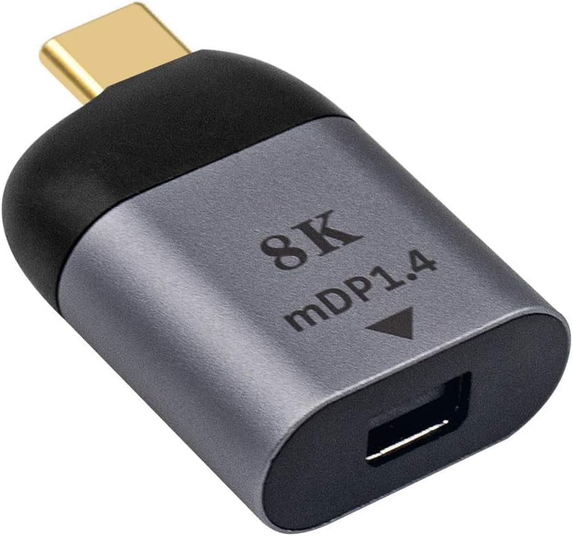 USB C-Mini DisplayPort Adaptör 4K@60Hz, USBC Erkekten Mini DisplayPort Dişi Adaptör MacBook ile uyumlu Pro 2019 2018/iPad Pro/Dell XPS ile Uyumlu | S1720