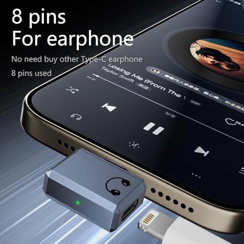Type C to Lightning Kulaklık Dönüştürücü iPhone iPad Macbook Yuva Çevirici Müzik Dinleme Arama OTGKLG