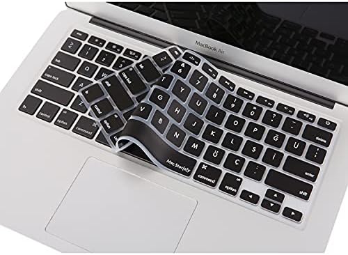 Alternative view of MacBook Silikon Klavye Kaplama Air Pro Eski USB li Modeller 2008-2017 Uyumlu Ultra İnce Koruyucu Film US Amerikan İngilizce-Dikdörtgen Enter-MacBook Us-To-Tr Klavye Siyah