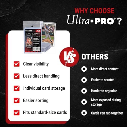 Alternative view of Ultra PRO - 100 Adet Yumuşak Kart Kılıfı 2-5/8" X 3-5/8" - Değerli Spor Kartlarınızı, Oyun Kartlarınızı ve Koleksiyon Ticaret Kartlarınızı Ultra Şeffaf Kart Kılıflarında Koruyun