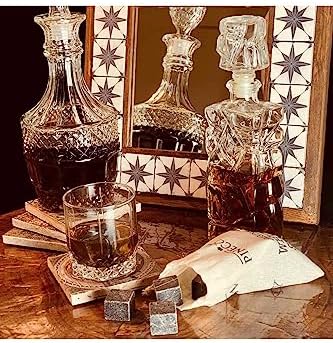 Pinecone 9 Adet Viski Soğutma Taşı Seti Viski Taşı Kesesi Doğal Granit Premium Hediyelik Soğutucu Taş, Pinecone, 2 X 2 - Görsel 3