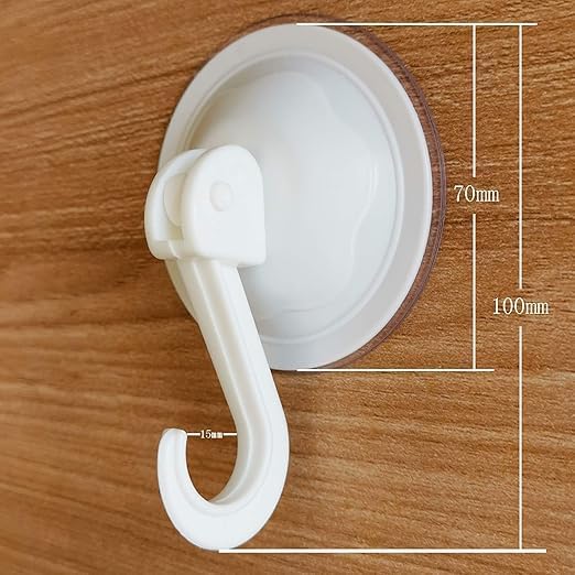 Alternative view of Güçlü Vantuzlu Askı 4’lü Set. Delme Gerektirmeyen Duvar Askısı, Banyo Mutfak Duş Lavabo İçin, Fayans Cam Seramik Uyumlu, İz Bırakmaz Kaymaz