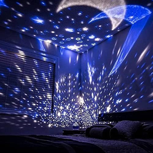 Alternative view of Senon Star Master Dönen Renkli Ay Ve Yıldız Yansıtmalı Projeksiyon Lamba Gece Lambası Parti Lambası Hediyelik (Mavi)