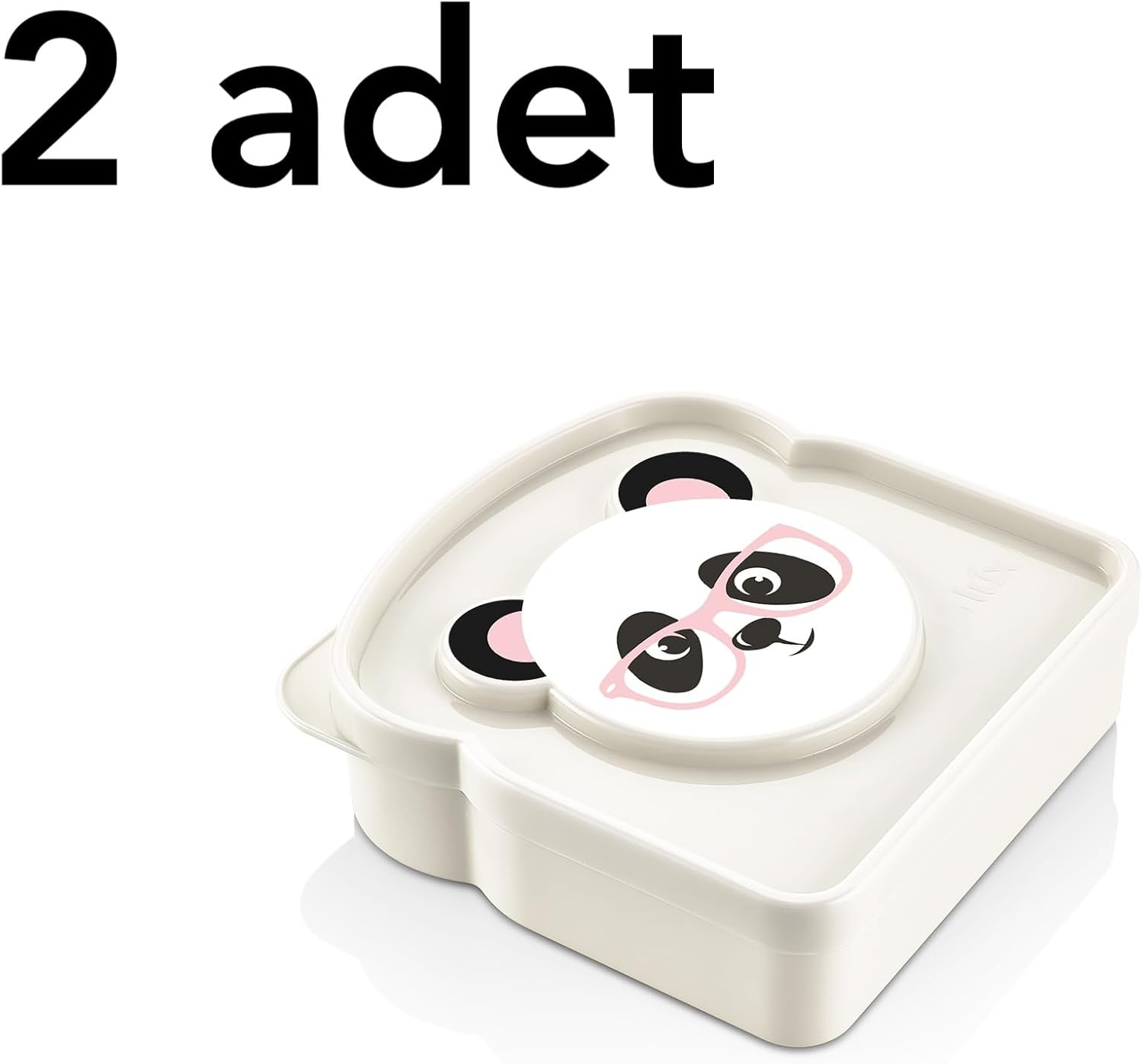 Alternative view of 2 Adet Beslenme Sandviç Kutusu Bpa İçermez Piknik Okul Kamp Taşıma Saklama (ekru)