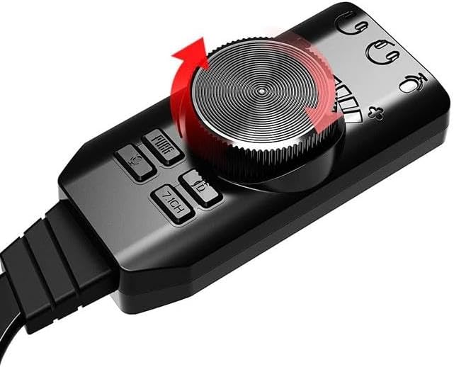 Alternative view of A4677 USB 2.0 Ses Kartı 7.1 Kanallı Pc ve Laptop Için Pubg Oyun Harici Ses Kartı 3.5mm-Kulaklıkla Tak ve Çalıştır Mikrofon Jakları Ses Kontrolü Mikrofon Oyunları Ses Efekti Yükseltme Adaptörü