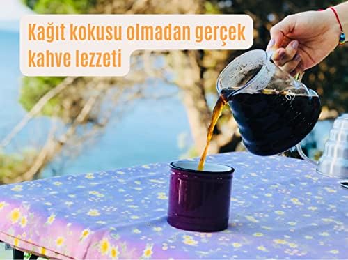 (2 adet) "ÇİFT KATLI" V-60.4 Yıkanabilir, Kumaş, Organik Kahve Filtresi, Ağartılmamış%100 Ham Pamuk - Ekolojik Filtre (2 adet)