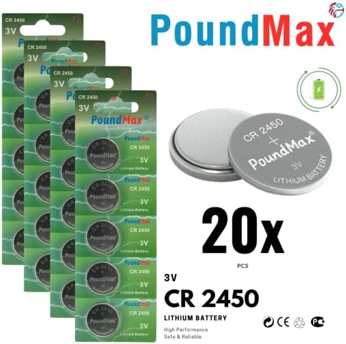 Alternative view of 20 X PoundMax CR2450, DL2450,ECR2450, KCR2450 3V Lityum Madeni Düğme Pil