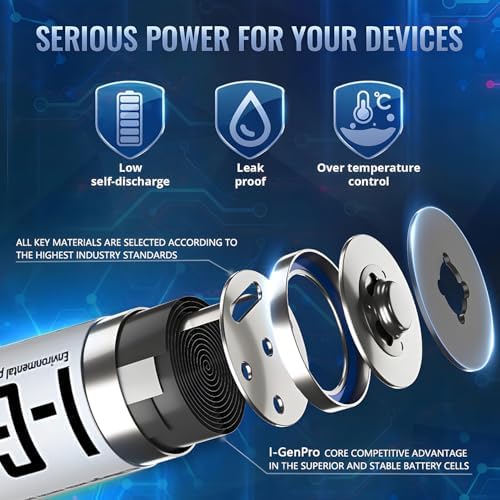 I-Gen B110 4 Adet AAA 650 Mah Şarj Edilebilir İnce Kalem Pil 1.2V Ni-MH Şarjlı Pil