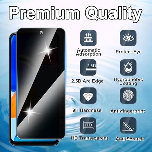 Alternative view of Xiaomi Redmi Note 11s Privacy (Hayalet) Ekran Koruyucu – 2 Adet - 9H Temperli Cam, Yan Görünme Engelleyici, Tam Kaplama
