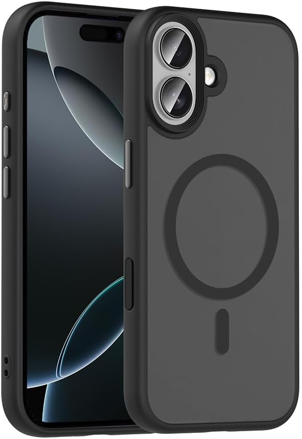Alternative view of iPhone 17 Kılıf Silikon Mat Arka Yüzey M-Safe Şarj Özellikli Kapak Fle Siyah