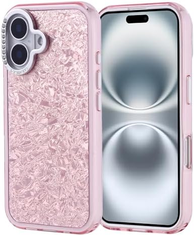 Alternative view of Spia Apple iPhone 16 ile Uyumlu Kılıf Pembe Kapi Kapak Taşlı (Apple iPhone 16 ile Uyumlu, Pembe)