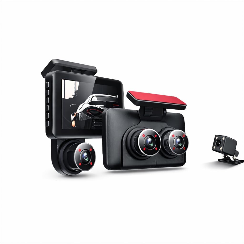 Alternative view of WiFi Destekli 3 Kameralı Araç İçi Kamera – 1080P Full HD, 4.0'' Ekran, Gece Görüş, G-Sensör Acil Kayıt, Arka Görüş Kamerası, Döngüsel Kayıt ve Park Koruma Özellikli