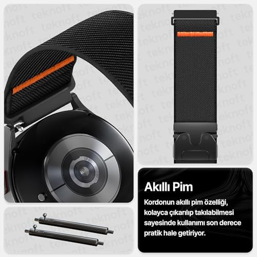 Alternative view of 22mm ile Uyumlu Saatler için Steel Loop 46mm Yumuşak Kumaş Kordon  Watch (GT6 Pro/GT6/GT5 Pro/GT5/GT4/Watch 4 Pro/GT3/GT3 Pro/GT2/GT2 Pro)