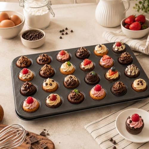 Alternative view of Muffin ve Cupcake Kalıbı – Yapışmaz Karbon Çelik Fırın Tepsisi, Kek ve Tart Kalıbı (6 Gözlü / 12 Gözlü / 24 Mini Gözlü Seçenekleri)