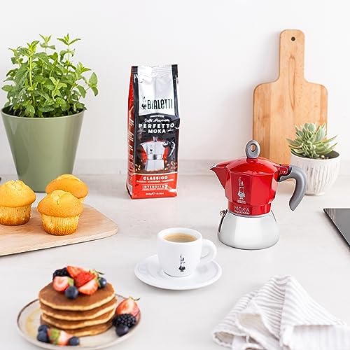 Alternative view of - Moka İndüksiyon Kırmızı: 4 Cups Ocak Üstü Espresso Pişirici - 150ml - Alt Hazne: Dış Paslanmaz Çelik İç Alüminyum - Patentli Güvenlik Valfi - İndüksiyon Ocak Türleri İçin Uygundur