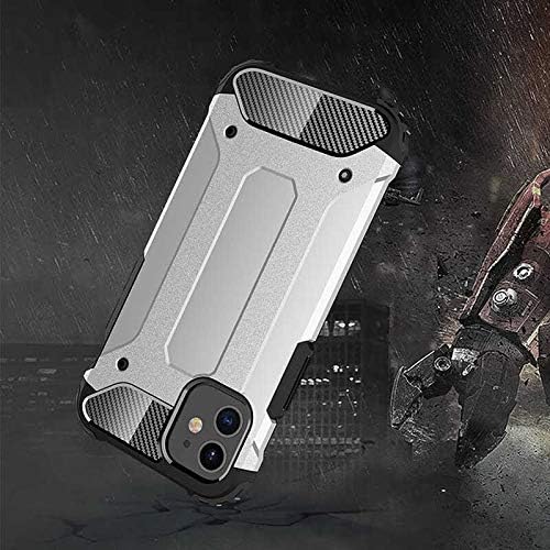Apple iPhone 12 Mini ile Uyumlu Kılıf Çİft Katman Koruyucu Crash Military Tank Kılıf - Gri - Görsel 3