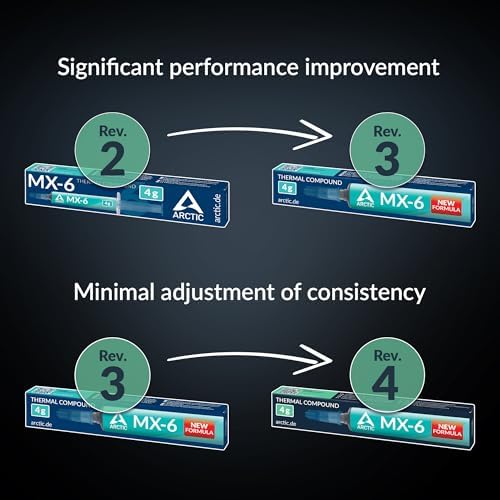 ARCTIC MX-6 (4 g) – Ultimate Performance ısı iletken macun, CPU, konsol, grafik kartları, dizüstü bilgisayarlar için, çok yüksek ısı iletkenliği, uzun dayanıklılık, iletken değildir, kapasitif - Görsel 3