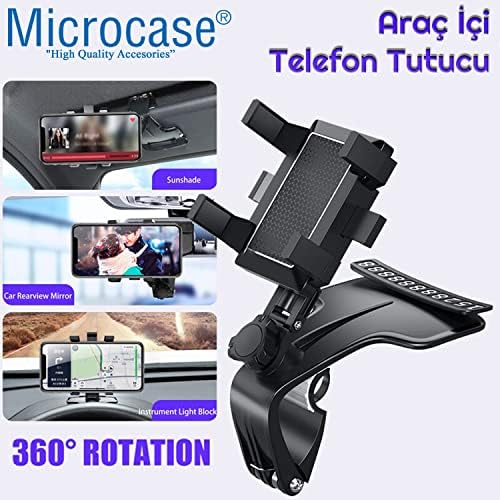 Alternative view of Microcase Araç İçi Numaratörlü Güneş Siperliği Ön Panel Dikiz Aynası Telefon Tutucu - AL2905