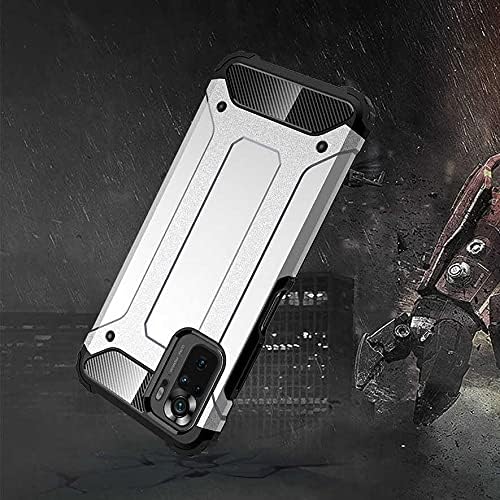Xiaomi Redmi Note 10 ile uyumlu Çİft Katman Koruyucu Crash Military Tank Kılıf - Gold - Görsel 3