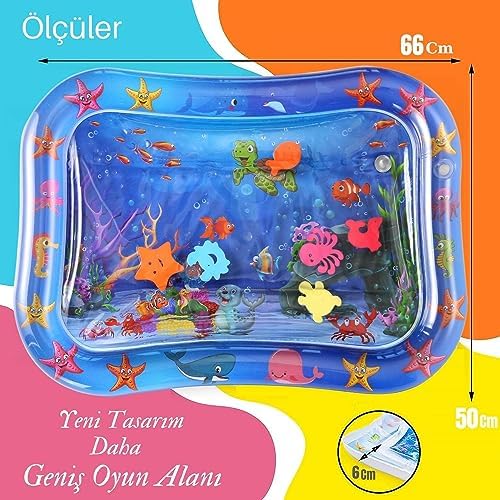 Bebek Su Oyun Matı, Tummy Time Aktivite Matı, Oyuncak Güvenliği TEST RAPORLU - Görsel 3