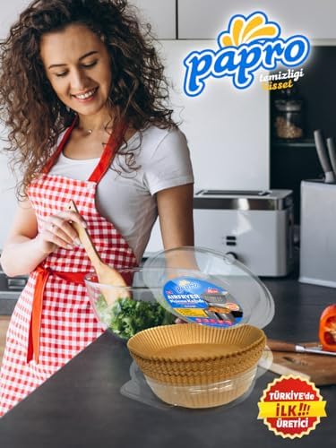 Airfryer Pişirme Kağıdı,Fritöz Yağlı Kağıdı 25'li X4 Adet Avantajlı Paket - Toplam 100 Adet - Görsel 3