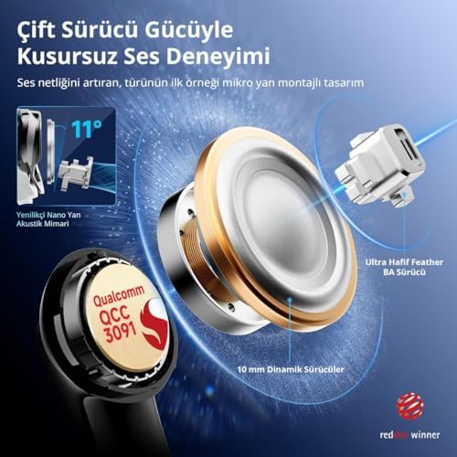 EarFun Air Pro 4+ Bluetooth Kulakiçi Kulaklık - Bluetooth 6.0-54 Saat Çalma Süresi - Çoklu Cihaz Bağlantısı - IP55 - Siyah (EarFun Türkiye Garantili) - Görsel 3