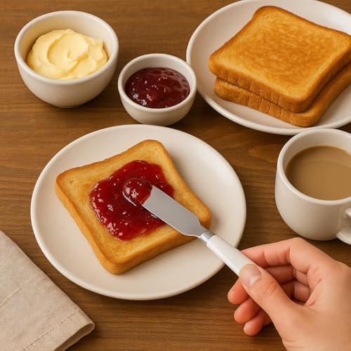 6’lı Kahvaltı ve Tereyağı Bıçağı Seti – 11 cm Yayma Bıçakları, Kahvaltılık, Reçel, Krem Peynir ve Tereyağı İçin Şık ve Pratik Mutfak Seti