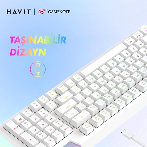 Alternative view of KB885L RGB Backlit Gaming Mekanik Klavye Beyaz