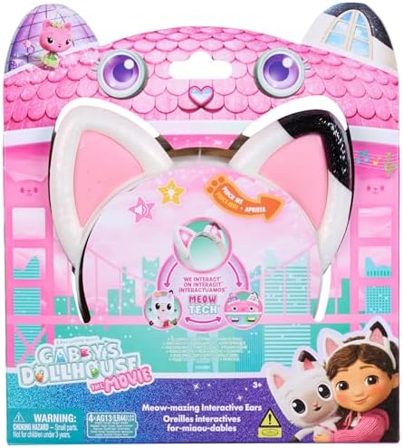 Gabby's Dollhouse Meow-mazing İnteraktif Kedi Kulaklı Taç, 20'den Fazla Ses Efektli, 3 Modlu, Işıklı, Meow Tech Uyumlu, 3 Yaş ve Üzeri