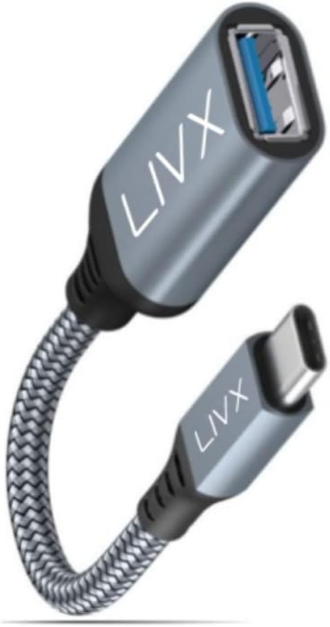 Alternative view of USB 3.0 To Type-C Çevirici Dönüştürücü 60W Hızlı Şarj Desteği 15 cm Kablolu OTG Adaptör   Xiaomi Macbook ile Uyumlu GRİ OTTCA-01