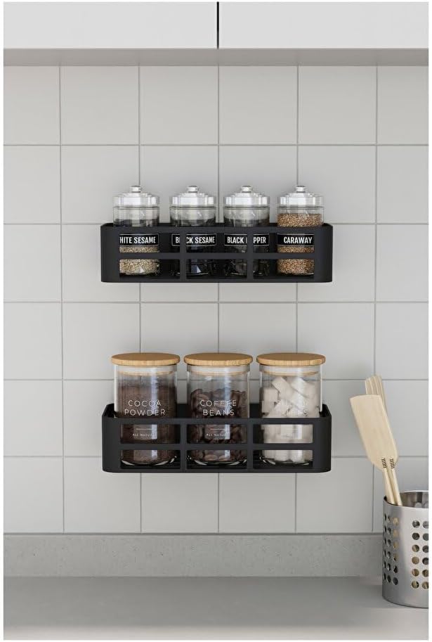 Alternative view of EVO 2li Yapışkanlı Duvar Organizer Siyah Banyo Duş Rafı Seti Delme Gerektirmez Banyo Düzenleyici