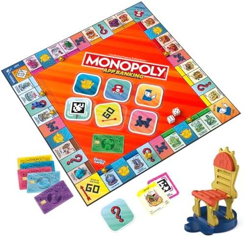 Monopoly App Bankacılık Masa Oyunu | Uygulama Etkin Oyun | Akıllı Cihazlara Bağlantılar | 8+ Yaş | 2 ila 6 Oyuncu | 45 Dakika | Çocuklar için Aile Oyunları | Noel Çorap Doldurucular - Görsel 3