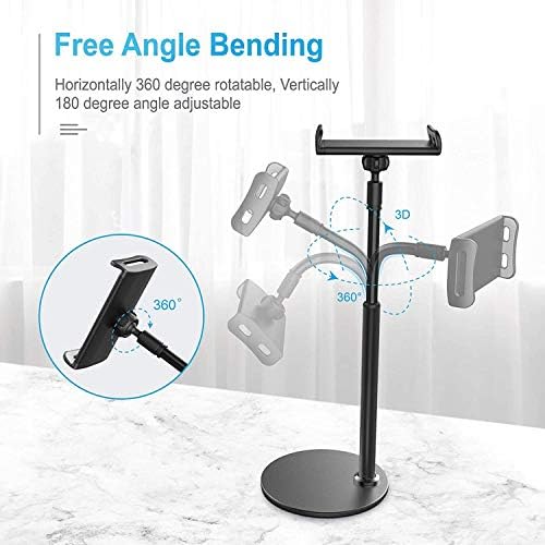HT-45 Metal Cep Telefonu ve Tablet Standı Döner Başlıklı 360 Derece Döner 4,7-10,5 inch Uyumlu - Görsel 2