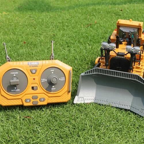 Uzaktan Kumandalı Full Fonksiyon Metal Premium Model Bulldozer, Ekskavatör ve Kamyon 1:16 Ölçek Şarjlı Sesli Işıklı 3 Model (Tam Fonksiyon) (Buldozer) - Görsel 3
